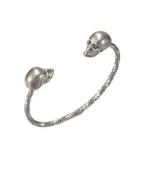 Alexander McQueen | Gray Twin Skull Bracelet/silvertone | Lyst