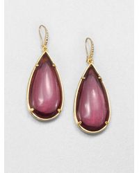 ABS By Allen Schwartz | Metallic Teardrop Earrings | Lyst