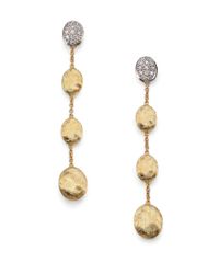 Marco Bicego | Metallic Siviglia Diamond & 18k Yellow Gold Drop Earrings | Lyst