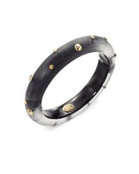 Alexis Bittar | Studded Lucite Bangle Bracelet/black | Lyst
