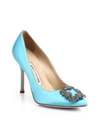 manolo blahnik light blue heels