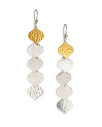 Gurhan | Metallic Clove 24k Yellow Gold & Sterling Silver Long Fringe Drop Earrings | Lyst