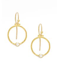 Gurhan | Metallic 24k Gold & Diamond Hoop Earrings | Lyst