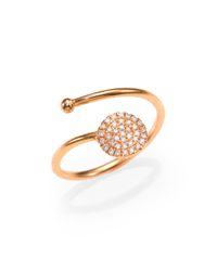 Diane Kordas | Diamond & 18k Yellow Gold Circle Wrap Ring | Lyst