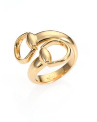 Gucci | Metallic Horsebit 18k Yellow Gold Ring | Lyst