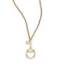 Gucci | Metallic Horsebit 18k Yellow Gold Pendant Necklace | Lyst