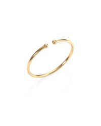 Jacquie Aiche | Yellow 14k Gold Barbell Ring | Lyst