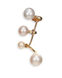 Delfina Delettrez | Never Too Light 4mm-11mm White Freshwater Pearl Single Earring | Lyst