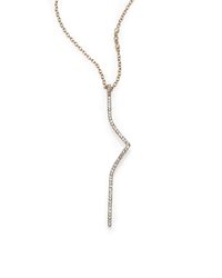 Phyne By Paige Novick | Metallic Elisabeth Diamond & 14k Yellow Gold Curved Bar Necklace | Lyst
