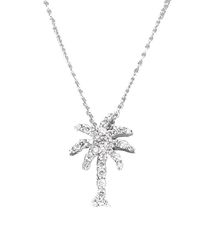 Roberto Coin | Tiny Treasures Diamond & 18k White Gold Palm Tree Pendant Necklace | Lyst