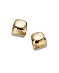 Roberto Coin | Metallic Martellato 18k Yellow Gold Huggie Earrings/0.75 | Lyst