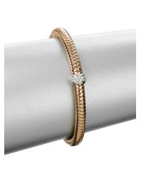 Roberto Coin | Pink Primavera Diamond & 18k Rose Gold Woven Bracelet | Lyst