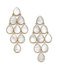 Ippolita | Metallic Polished Rock Candy Mother-of-pearl & 18k Yellow Gold Cascade Chandelier Earrings | Lyst