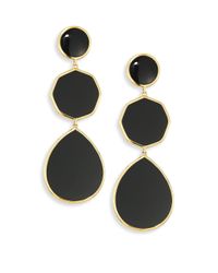Ippolita | Metallic Polished Rock Candy Black Onyx & 18k Yellow Gold Crazy 8s Drop Earrings | Lyst