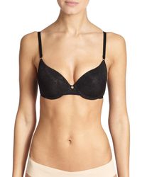 Natori Foundations | Black Sheer Jacquard Full-fit Bra | Lyst