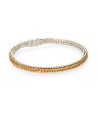 John Hardy | Metallic Classic Chain 18k Yellow Gold & Sterling Silver Extra-small Reversible Bracelet | Lyst