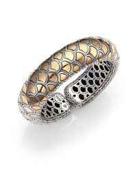 John Hardy | Metallic Naga 18k Yellow Gold & Sterling Silver Bold Flex Cuff Bracelet | Lyst
