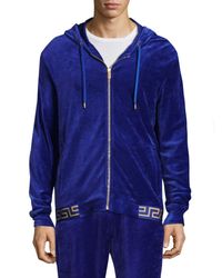 blue velvet versace tracksuit