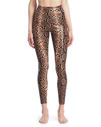 commando leggings faux leather animal brown