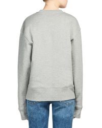 Acne Gray Fairview Cotton Sweatshirt