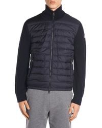 knit sleeve puffer jacket