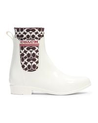 coach rubber rain boots