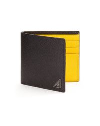 yellow prada wallet