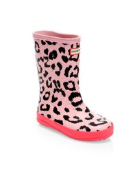 hunter leopard rain boots