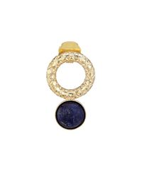 D'Estree Blue Mini Sonia 24k Gold-plated & Amazonite Drop Earring