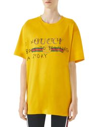 yellow and black gucci shirt