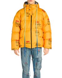 off white yellow puffer jacket