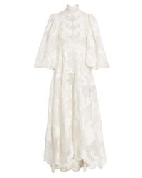 zimmermann brightside knot embroidered gown