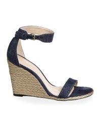 wedge stuart weitzman sandals denim espadrille navy