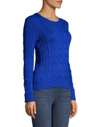Polo Ralph Lauren Julianna Cotton Sweater in Blue - Lyst