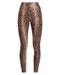 commando leggings faux leather animal brown