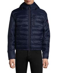 Canada Goose Synthetic Lodge Hooded Puffer Jacket Fusion Fit in Blue for  Men - Lyst