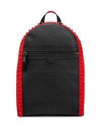 red bottom backpack