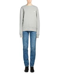 Acne Gray Fairview Cotton Sweatshirt