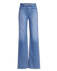 Veronica Beard Denim Crosbie Wide-leg Jeans in Amethyst (Blue) - Lyst