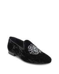 medusa versace velvet slipper embroidered formal