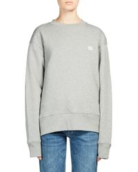 Acne Gray Fairview Cotton Sweatshirt