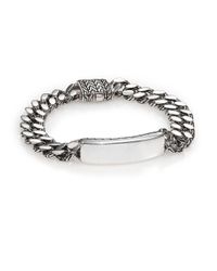 John Hardy | Metallic Classic Chain Gourmette Silver Link Id Bracelet | Lyst
