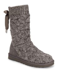 ugg grey knit boots