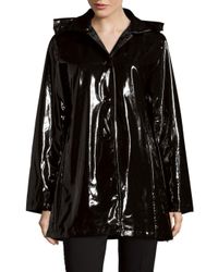 jane post red raincoat