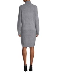 Saks Fifth Avenue Wool Waffle Stitched Sheath Dress in Gray - Lyst