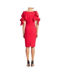 badgley mischka origami sleeve dress