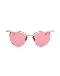 Smoke X Mirrors Pink The Line 4 52mm Cat Eye Sunglasses