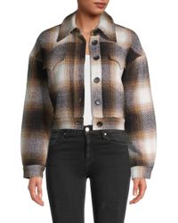 plaid jacket with fur inside