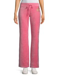 juicy couture wide leg velour pants