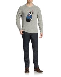 GANT Dog Intarsia Sweater in Grey (Gray) for Men - Lyst